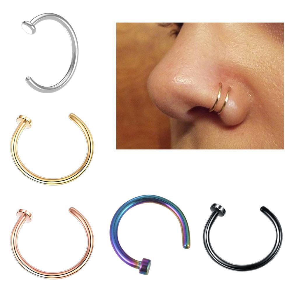 Body Jewelry Septum - 1PCS Fake Piercing Nose Hoop Septum