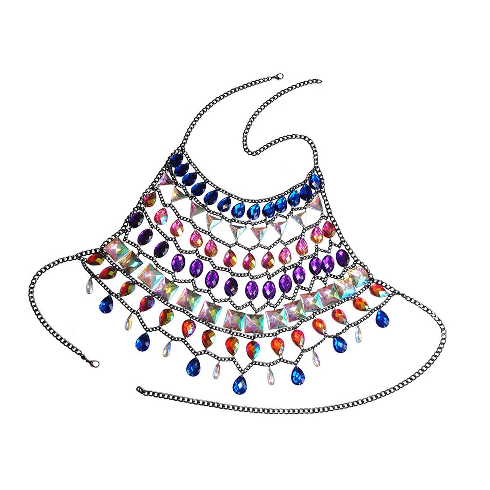 Body Jewelry For Backless Dress - Rhinestones Bra Chain Creative Halter Backless