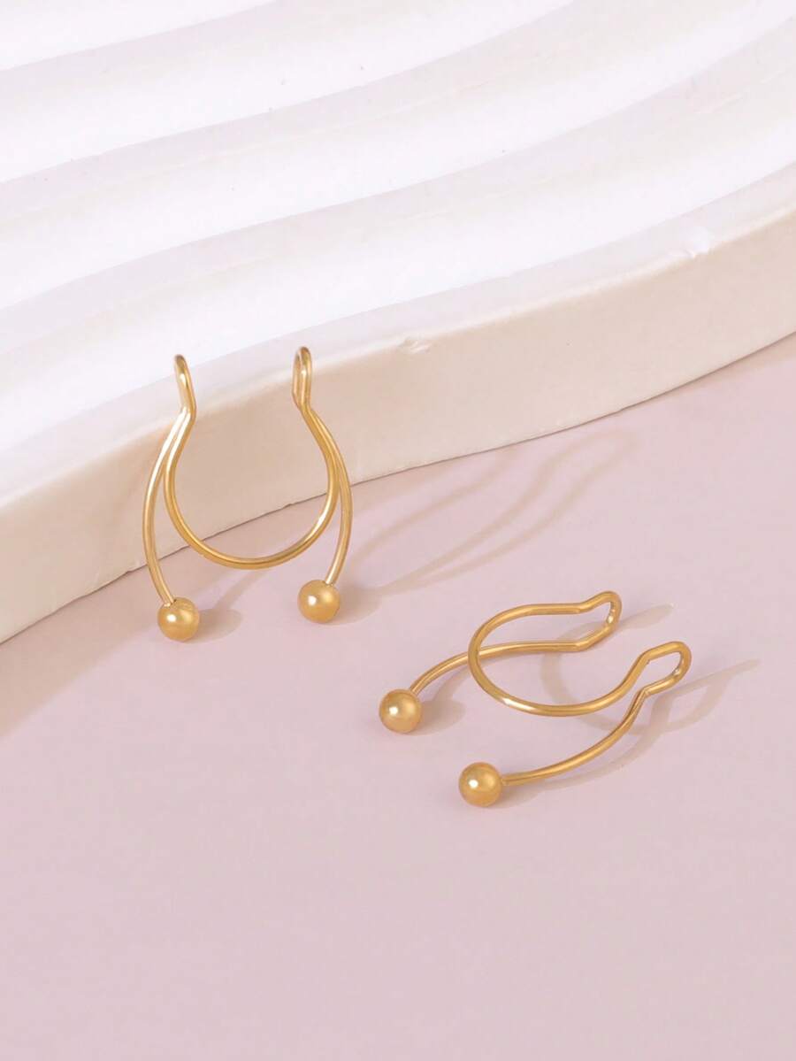 2pcs Stainless Steel Clip-On S - مراجعة Body Jewelry Septum وسعره