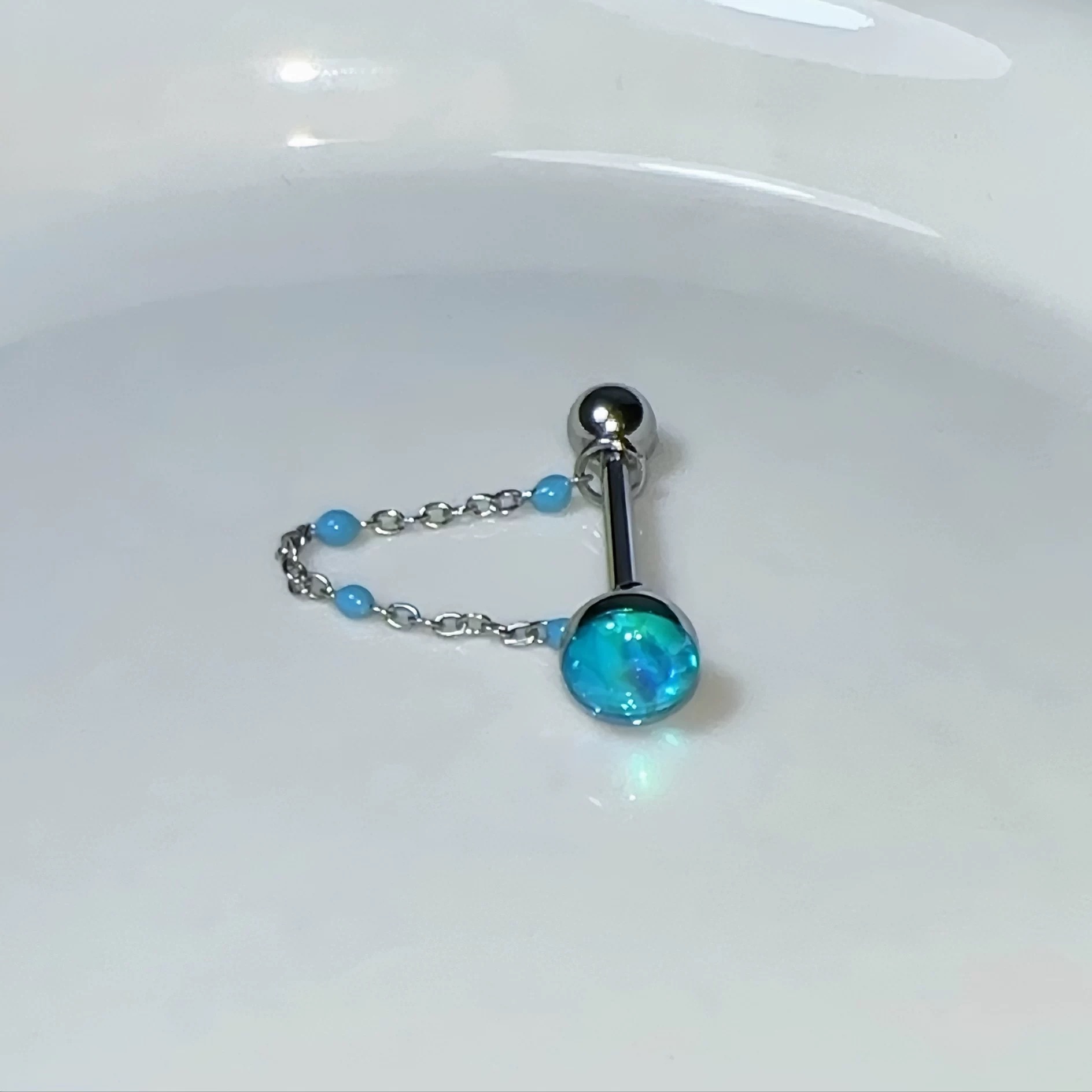 1Pc High-Quality Trendy Blue G - مراجعة Body Jewelry High Quality وسعره