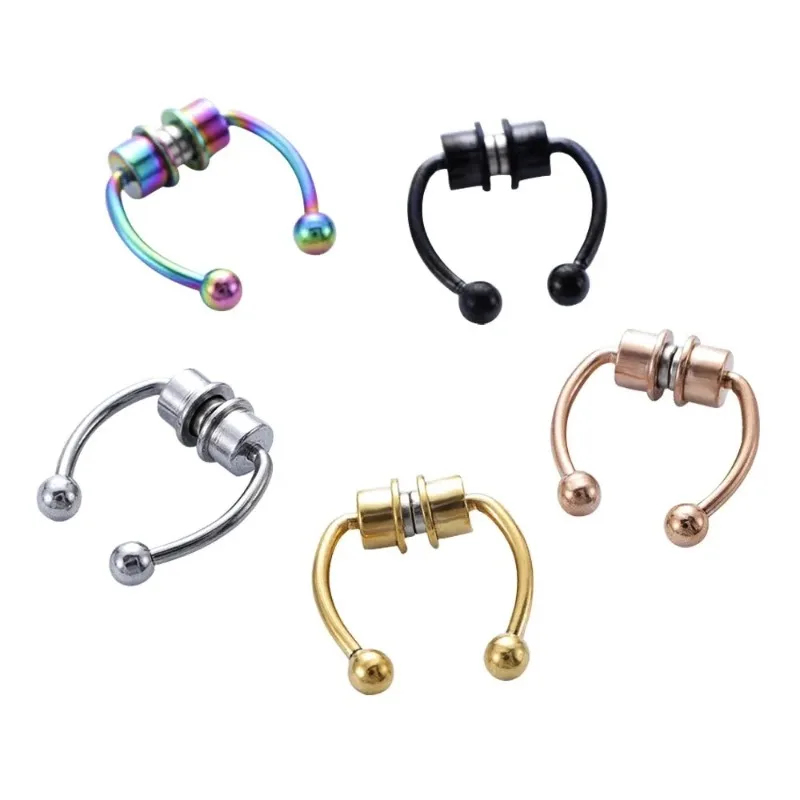 1/2/3Pcs Fake Magnetic Nose Ri - مراجعة Body Jewelry Septum وسعره