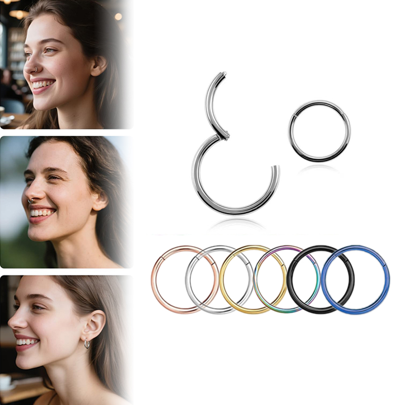 16G 316L Surgical Steel Hinged - مراجعة Body Jewelry Septum وسعره