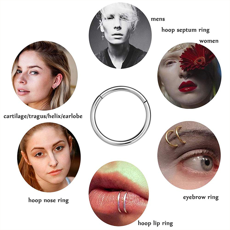 16G 316L Surgical Steel Hinged - مراجعة Body Jewelry Septum وسعره