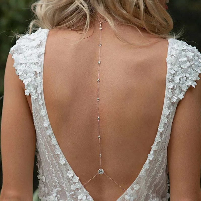 Sexy Crystal Back Chain Body J - مراجعة Body Jewelry For Backless Dress وسعره