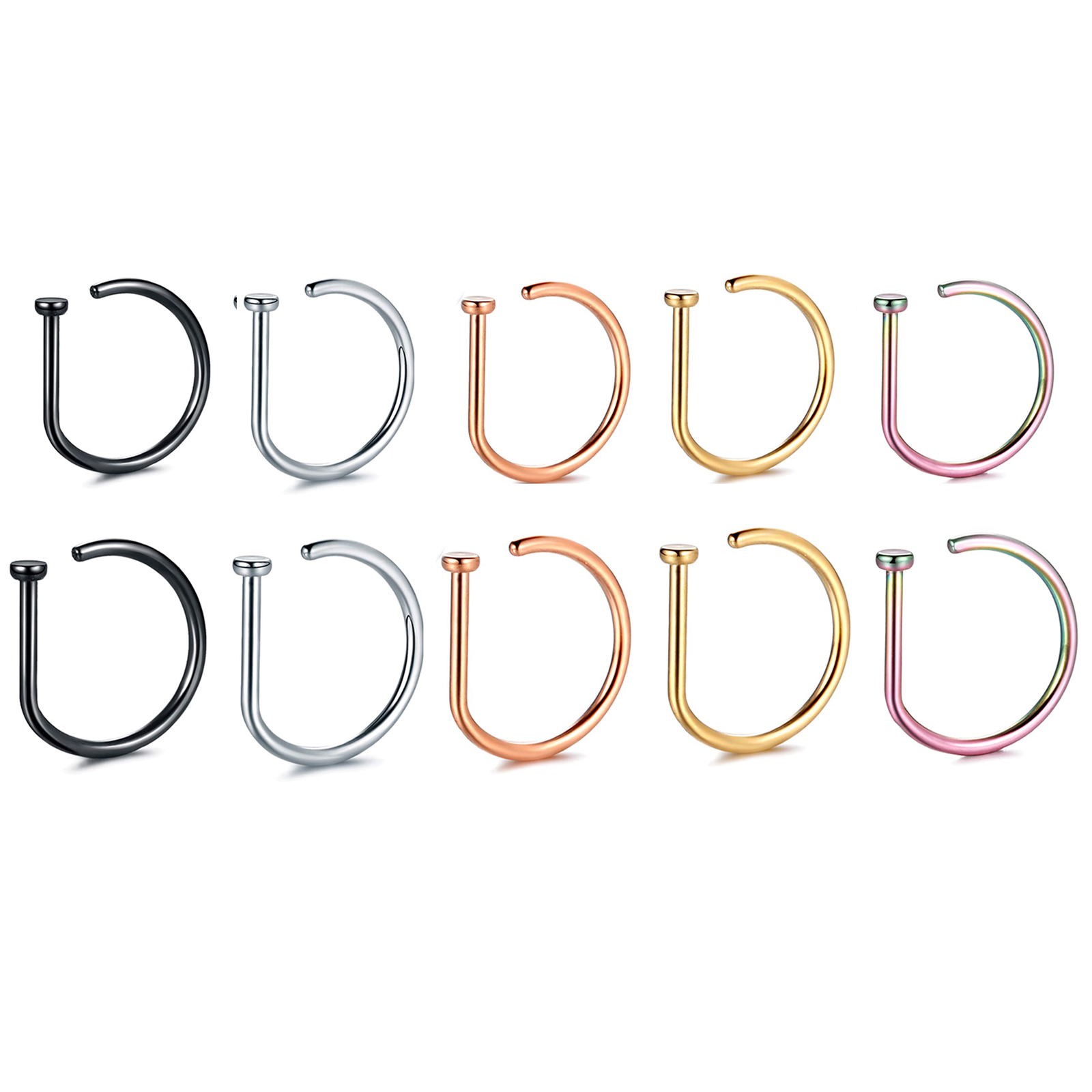 Non Piercing Fake Hoop Rings C - مراجعة Body Jewelry Septum وسعره