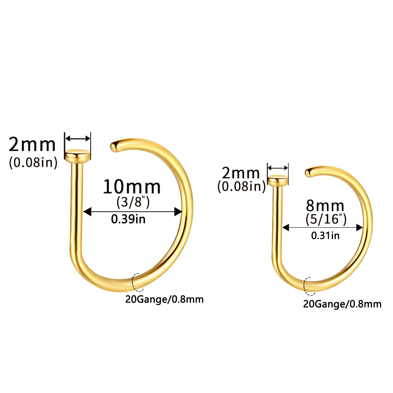 Non Piercing Fake Hoop Rings C - مراجعة Body Jewelry Septum وسعره