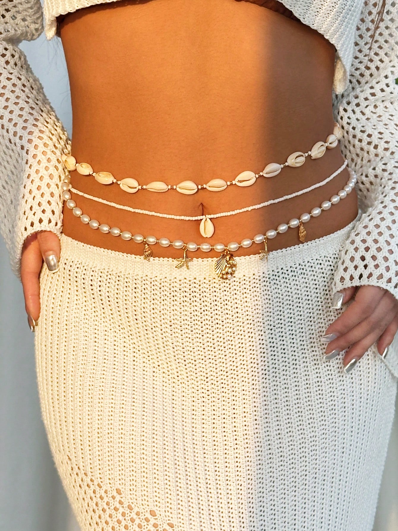 3pcs Multilayer Bohemian Beach - مراجعة Body Jewelry Waist Chains وسعره