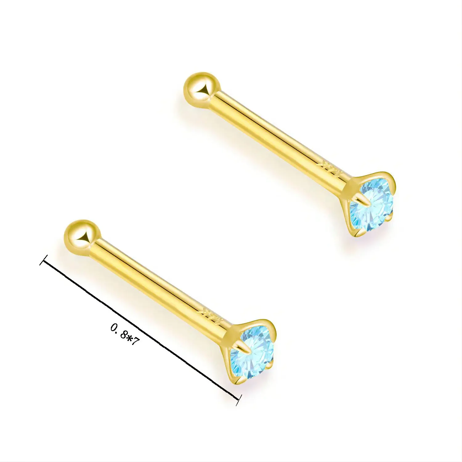 14K Gold Nose Piercing Jewelry - مراجعة Yellow Body Jewelry وسعره