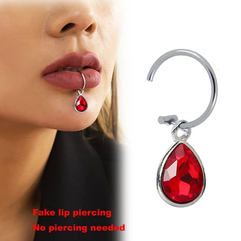 1Pc Fake Piercing Lip Clip Per - مراجعة Body Jewelry Septum وسعره
