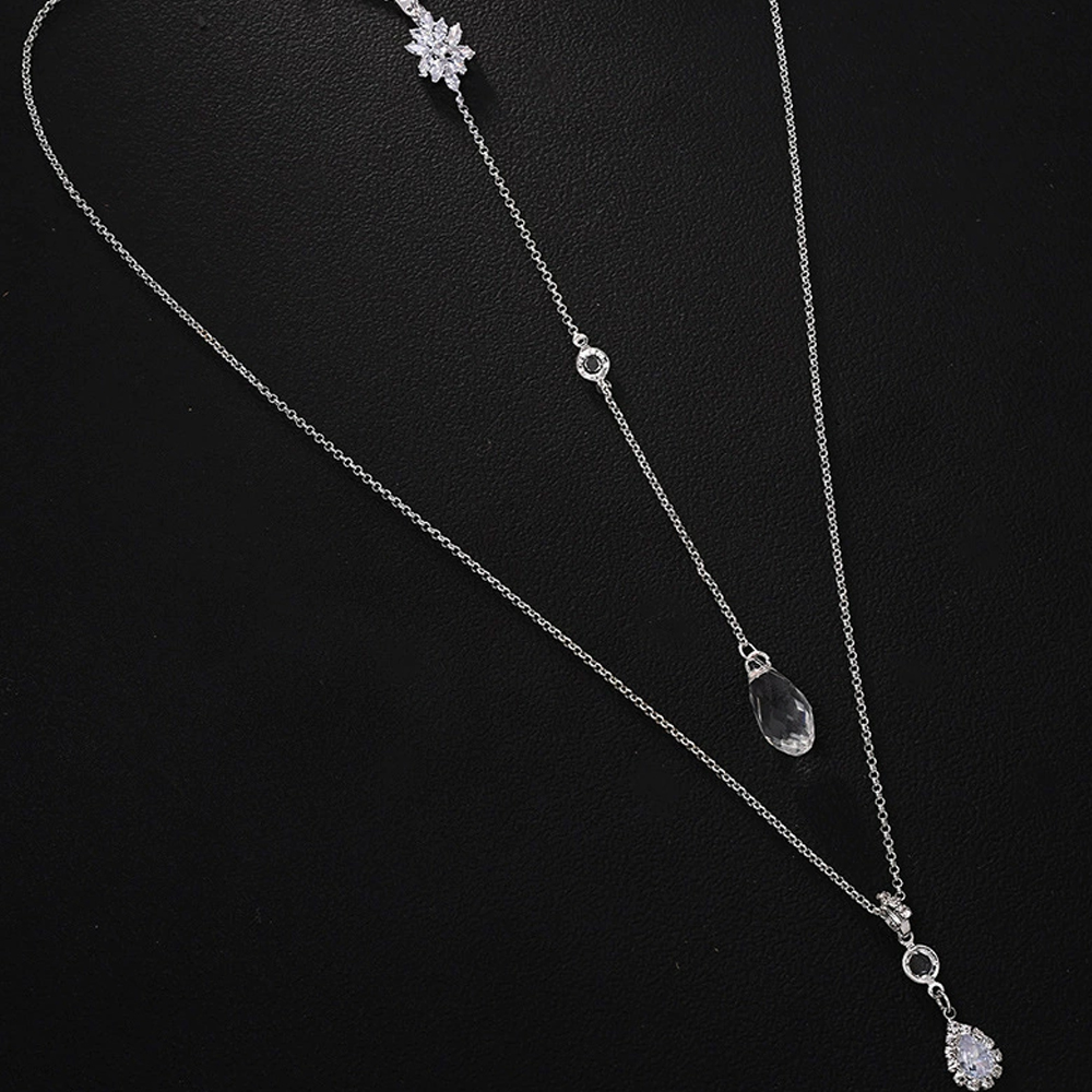 Luxury Zircon Water Drop Back  - مراجعة Body Jewelry For Backless Dress وسعره