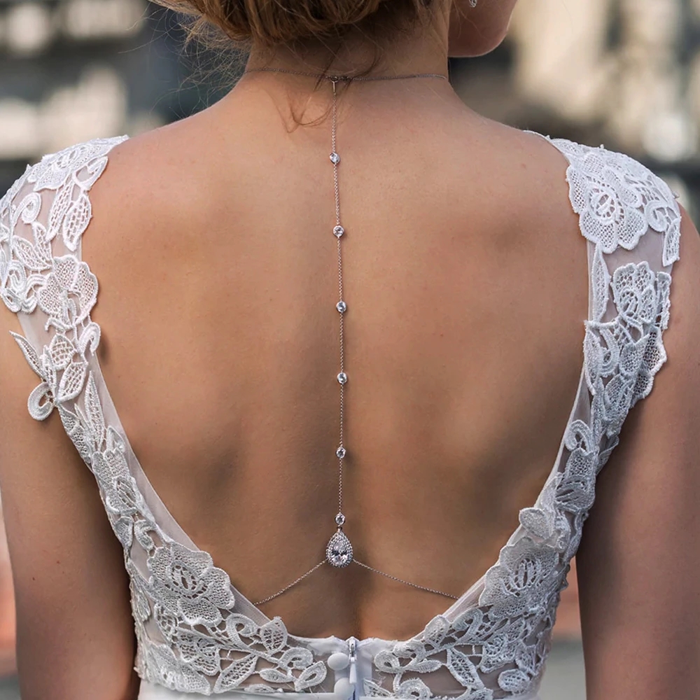 Stonefans Zircon Water Drop Cr - مراجعة Body Jewelry For Backless Dress وسعره