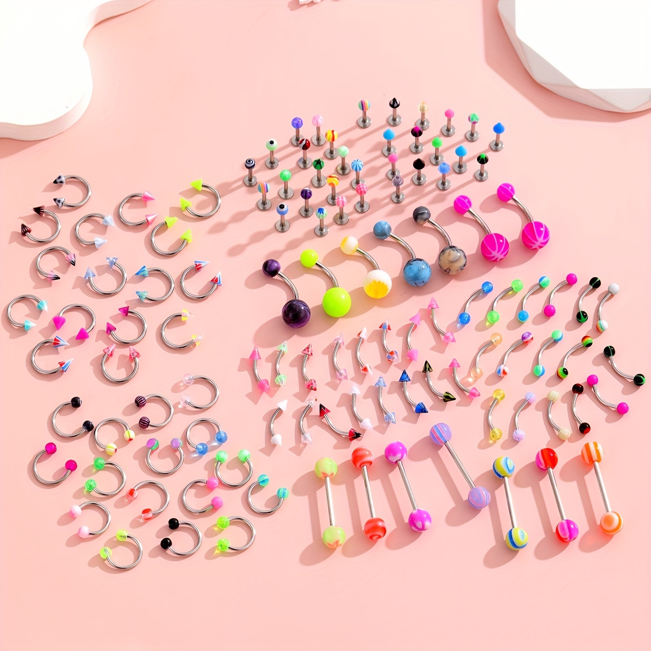 45/80/110Pcs Mix Styles Stainl - مراجعة Body Jewelry Display Case وسعره