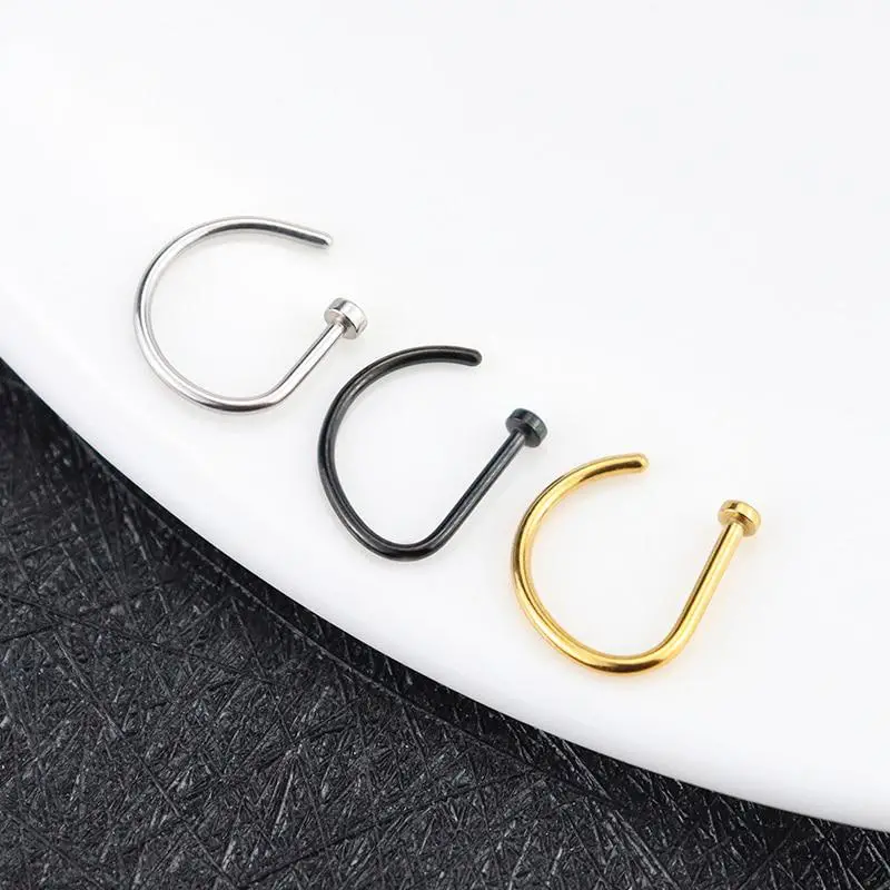 Fake Nose Ring Hoop Lip Labret - مراجعة Body Jewelry Septum وسعره