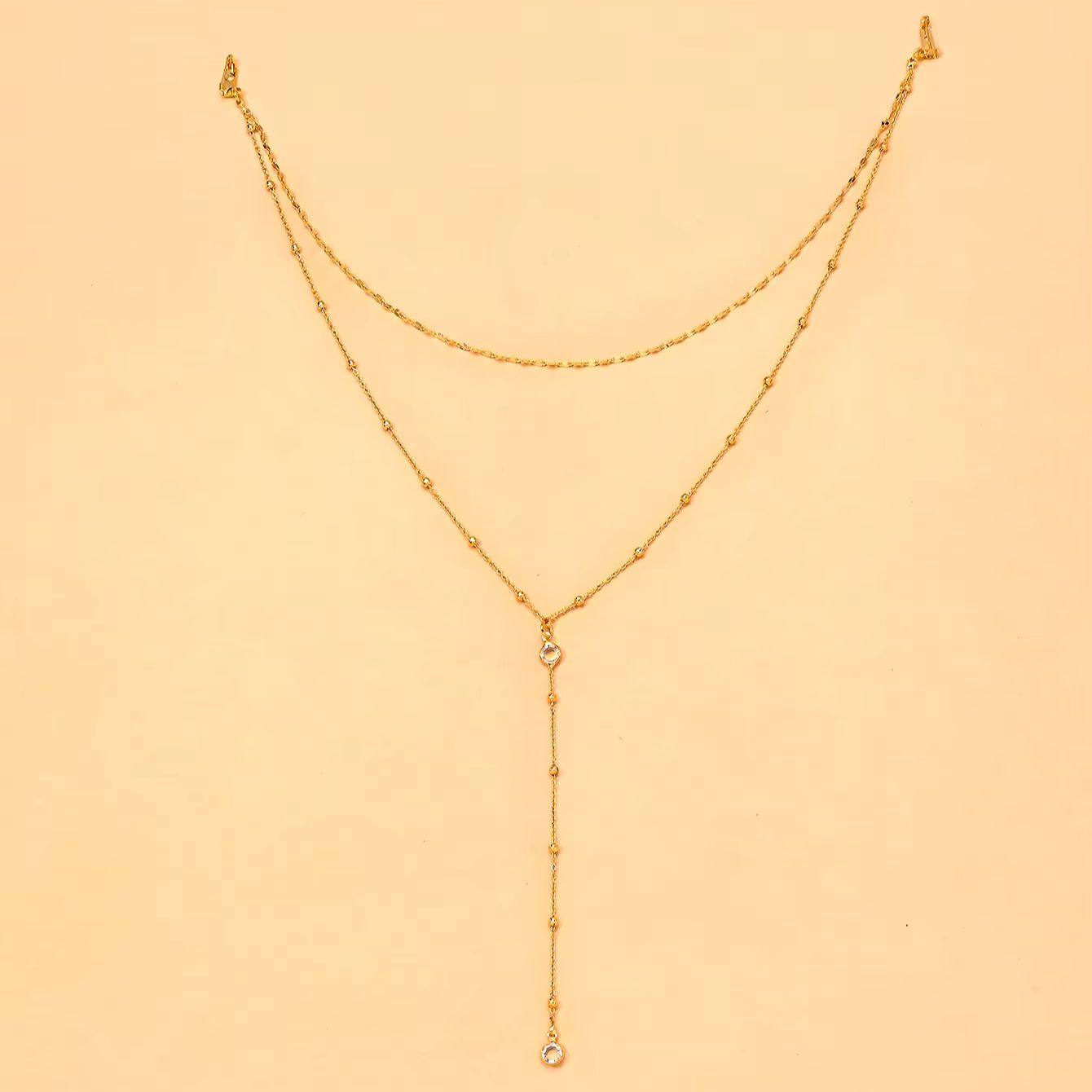 Delicate Gold Plated CZ Beaded - مراجعة Body Jewelry For Backless Dress وسعره