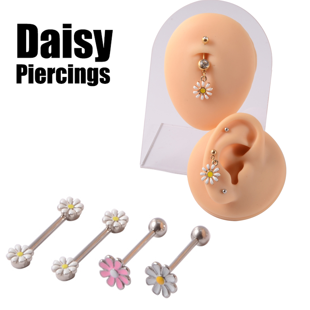 361L Surgical Steel Daisy Flow - مراجعة Yellow Body Jewelry وسعره