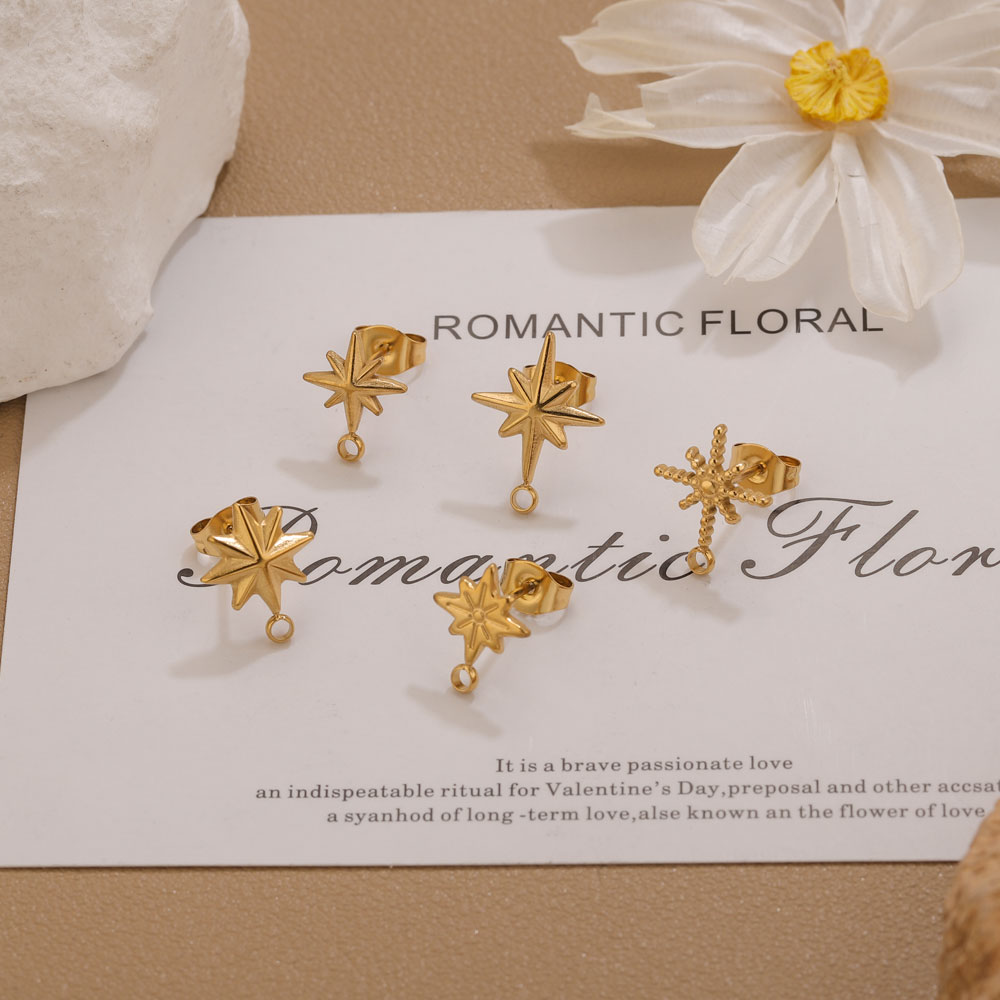 6pcs Stainless Steel Star Earr - مراجعة Body Jewelry Gold وسعره