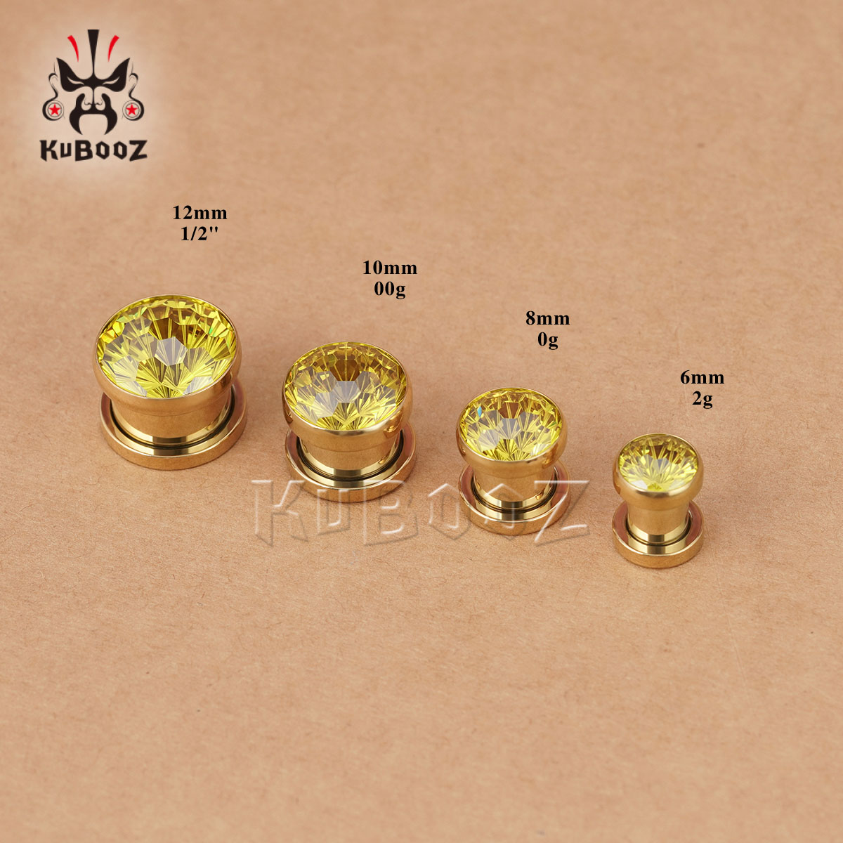 2PCS Shiny Yellow Crystal Diam - مراجعة Yellow Body Jewelry وسعره