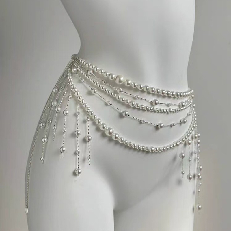 Ladies' Waist Chain Pearl Mult - مراجعة Body Jewelry Brands وسعره