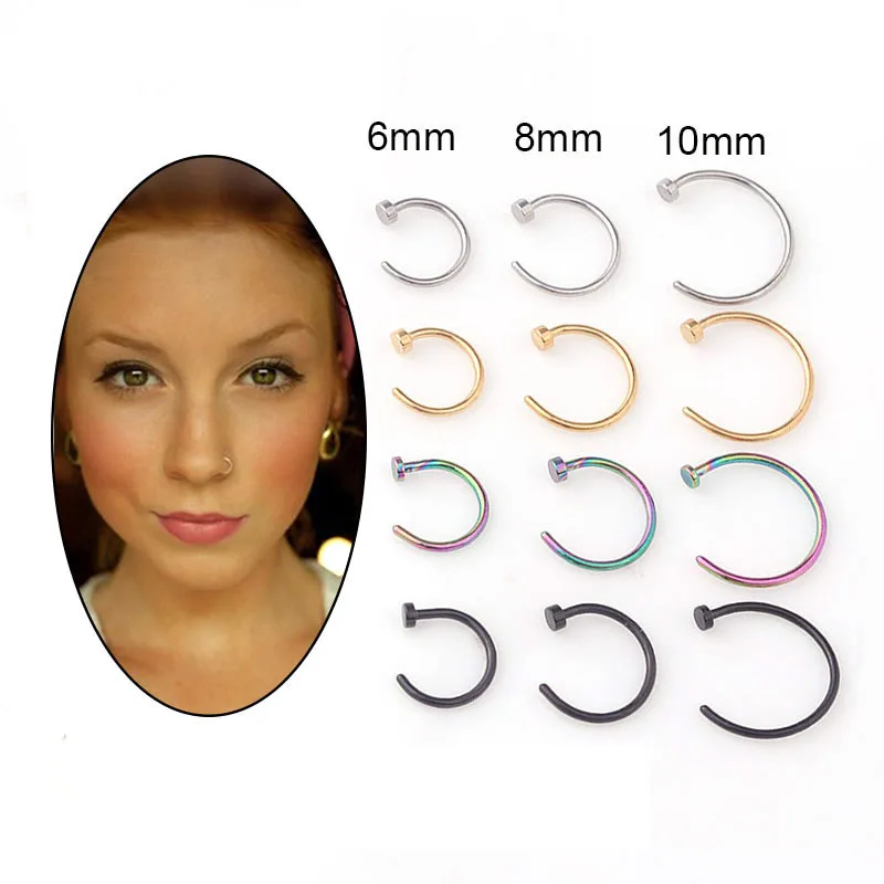 5pcs/lot 20G Nose Ring Hoop, 6 - مراجعة Body Jewelry Septum وسعره