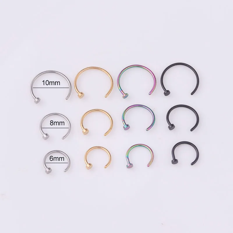 5pcs/lot 20G Nose Ring Hoop, 6 - مراجعة Body Jewelry Septum وسعره