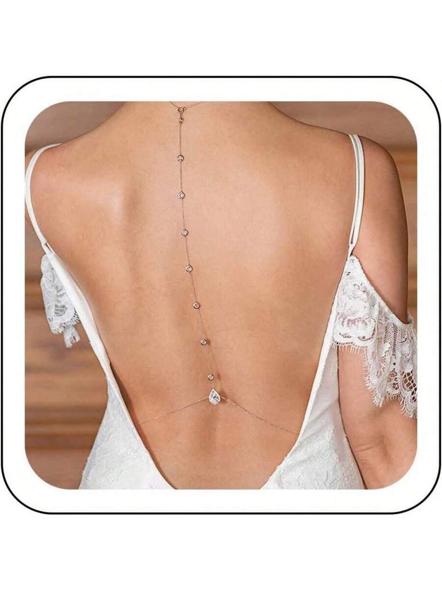 Teardrop Crystal Body Chain Wi - مراجعة Body Jewelry For Backless Dress وسعره