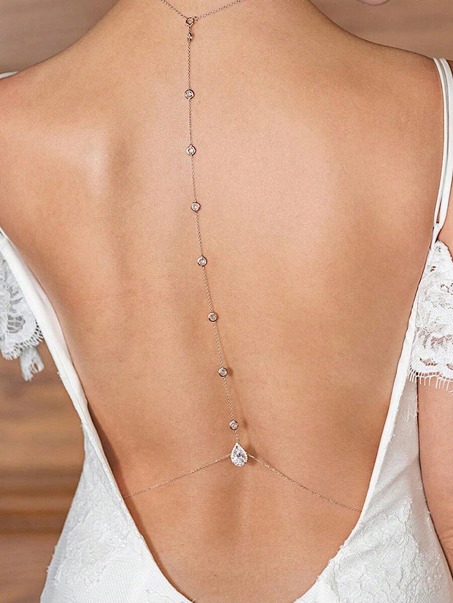 Teardrop Crystal Body Chain Wi - مراجعة Body Jewelry For Backless Dress وسعره