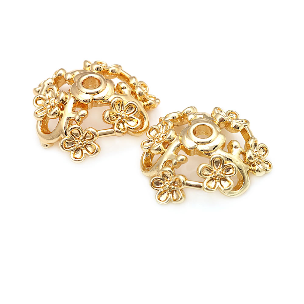18K Gold Color Brass Flower Sh - مراجعة Body Jewelry High Quality وسعره
