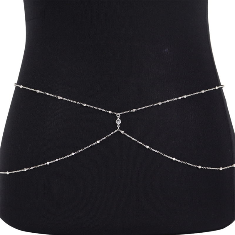 Clear Rhinestone Beaded Belly  - مراجعة Body Jewelry Gold وسعره