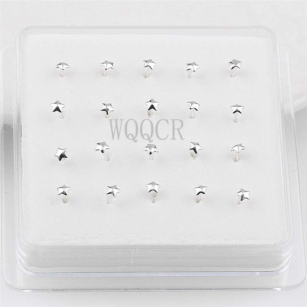 20pcs/box Frosted Surface Star - مراجعة Body Jewelry Display Case وسعره
