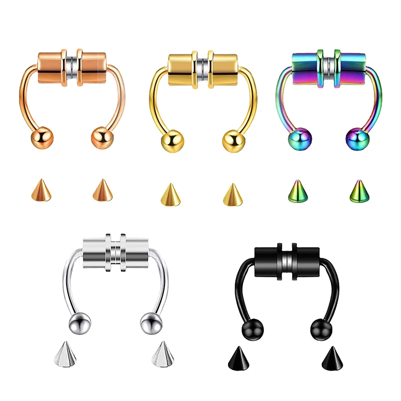 Fake Piercing Nose Ring Hoop S - مراجعة Body Jewelry Septum وسعره