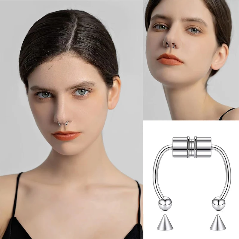 Fake Piercing Nose Ring Hoop S - مراجعة Body Jewelry Septum وسعره
