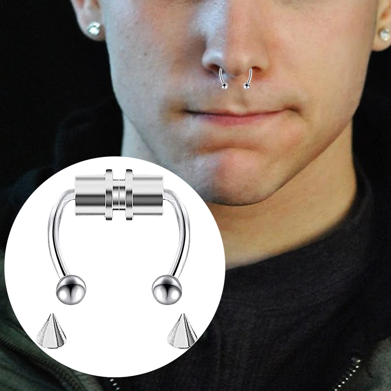 Fake Piercing Nose Ring Hoop S - مراجعة Body Jewelry Septum وسعره