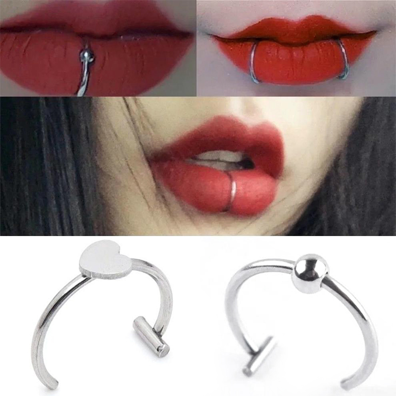 1Pc Stainless Steel Fake Nose  - مراجعة Body Jewelry Septum وسعره