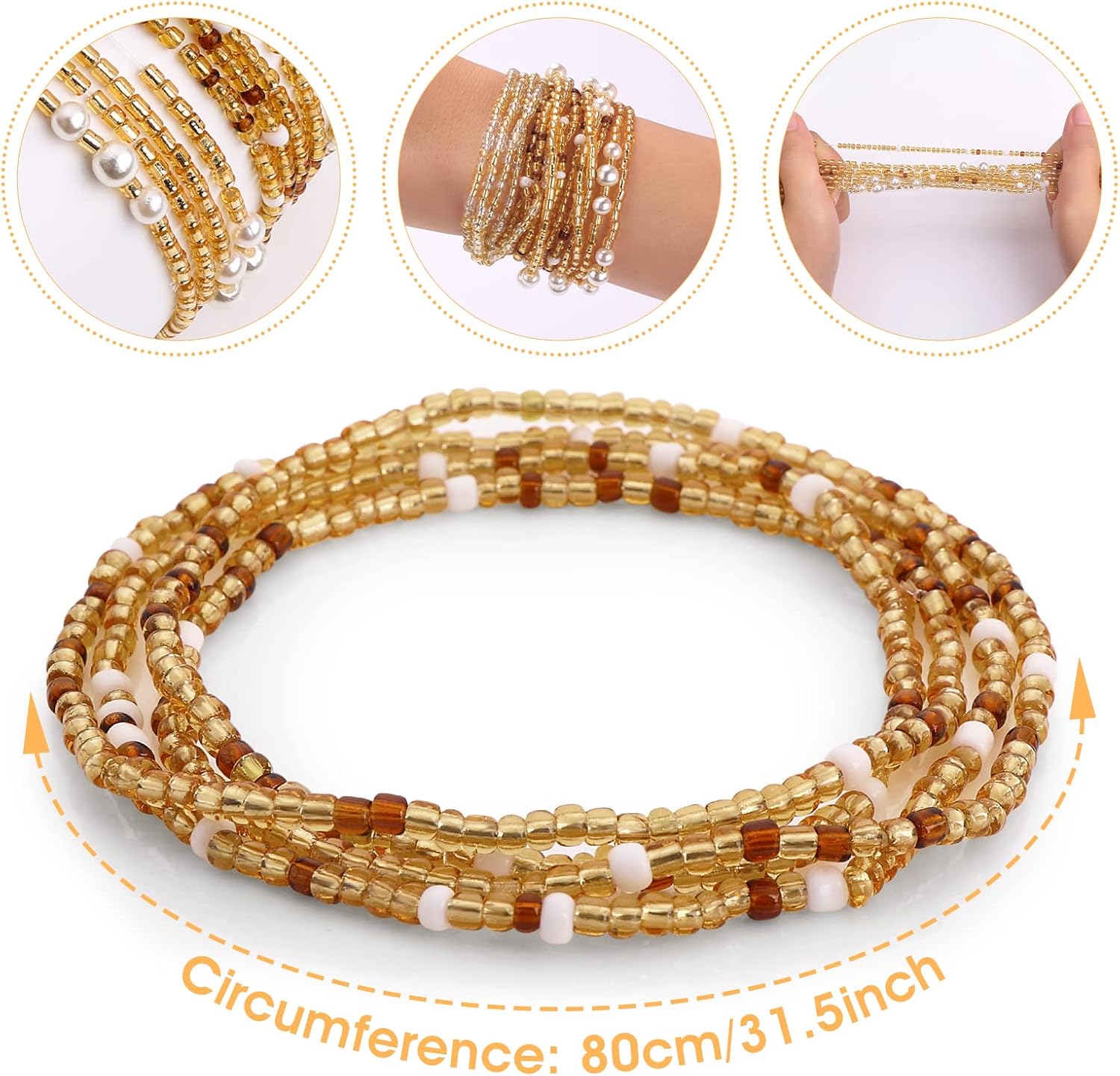 Waist Beads for Women Belly Be - مراجعة Body Jewelry Gold وسعره