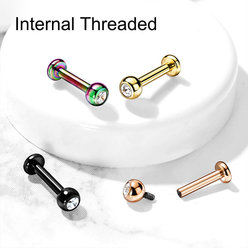 16G Surgical Steel Ball Top CZ - مراجعة Body Jewelry Septum وسعره