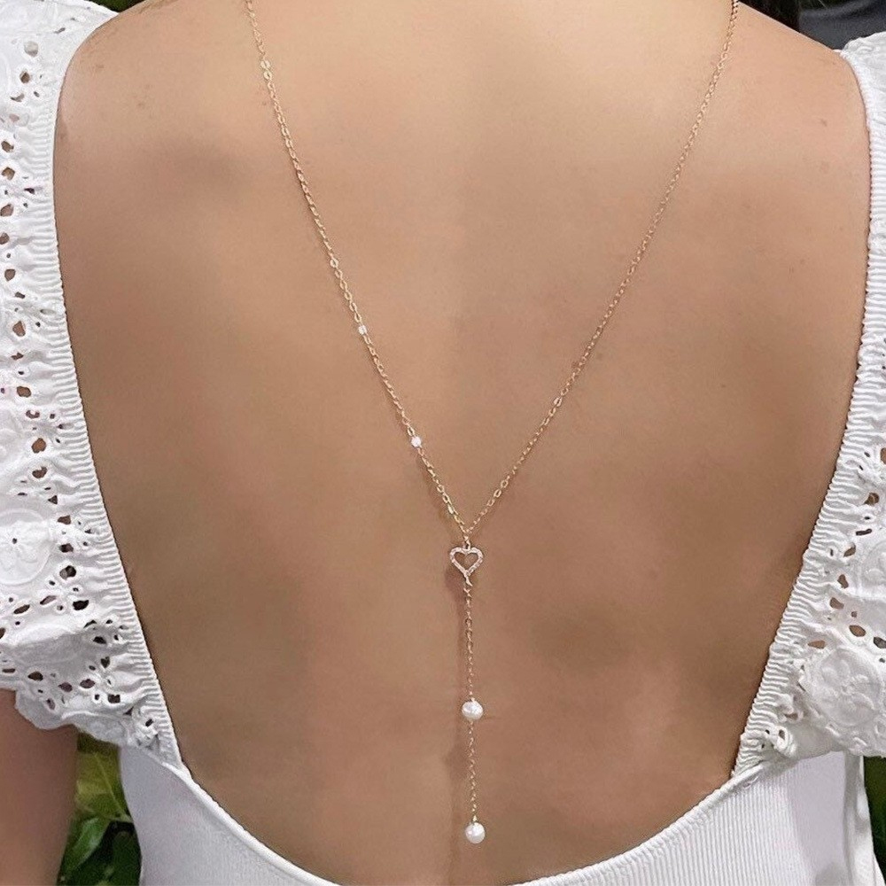 Hollow Heart Bridal Back Chain - مراجعة Body Jewelry For Backless Dress وسعره