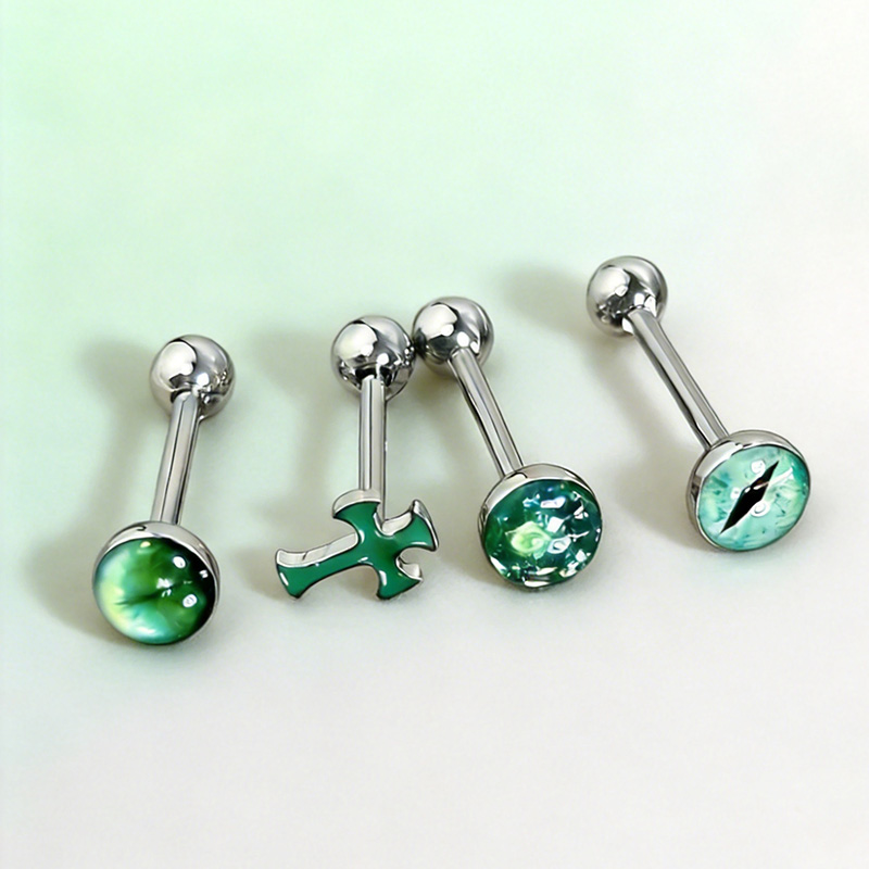 1Pc High-Quality Trendy Green  - مراجعة Body Jewelry High Quality وسعره