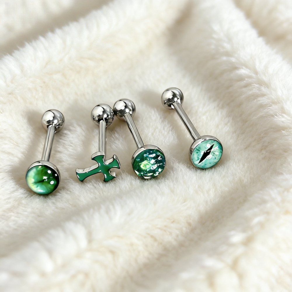1Pc High-Quality Trendy Green  - مراجعة Body Jewelry High Quality وسعره