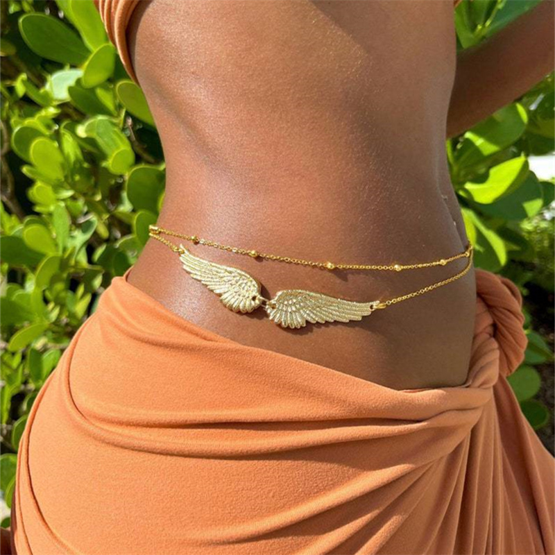 Lucky Angel Wings Belly Chains - مراجعة Body Jewelry Gold وسعره