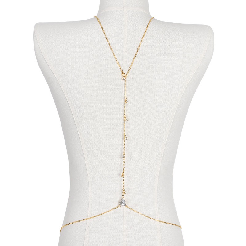 Bride Backless Rhinestone Wate - مراجعة Body Jewelry Gold وسعره