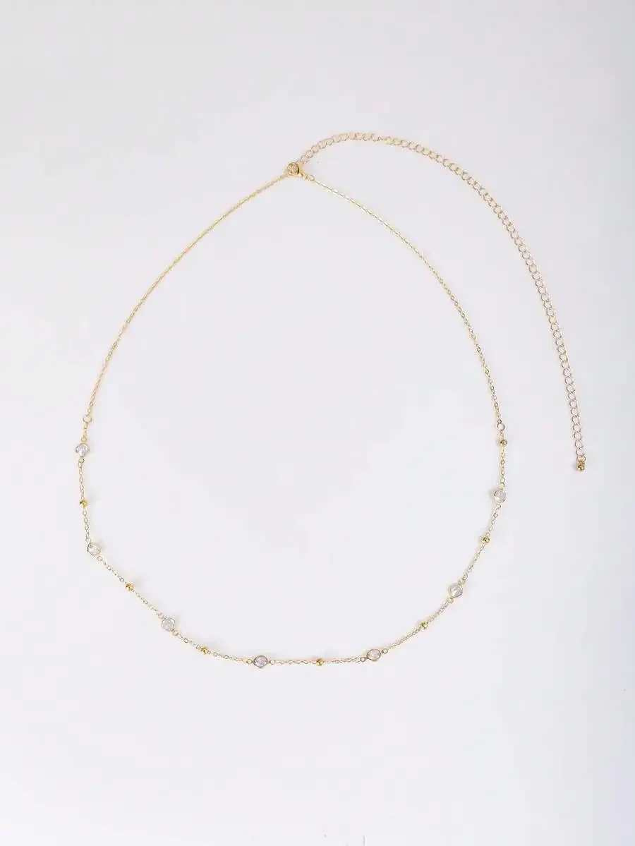 1pc Women's Crystal Chain Wais - مراجعة Body Jewelry Waist Chains وسعره