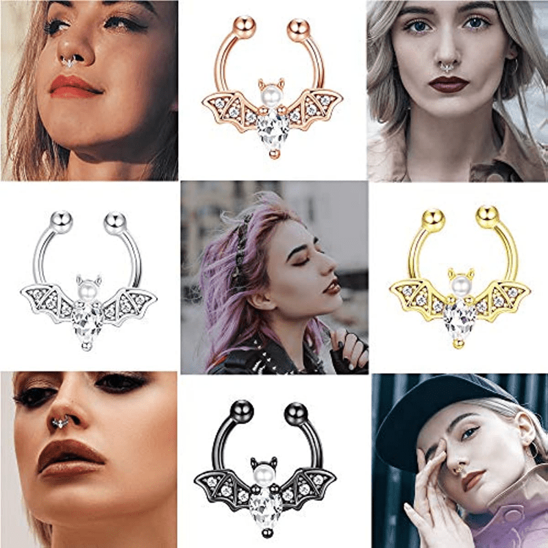 EVISPOL Cute Halloween Bat Fau - مراجعة Body Jewelry Septum وسعره
