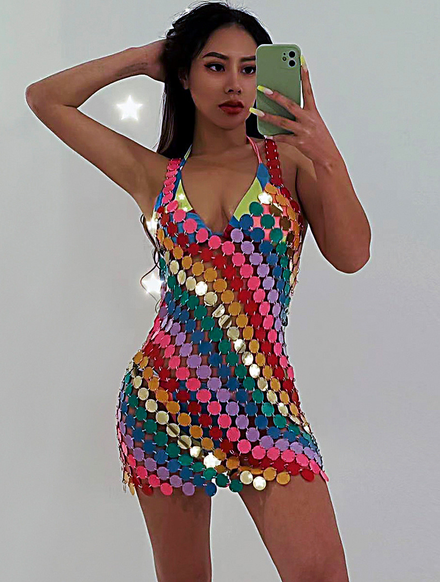 Sexy Backless Bling Mirror Col - مراجعة Body Jewelry For Backless Dress وسعره