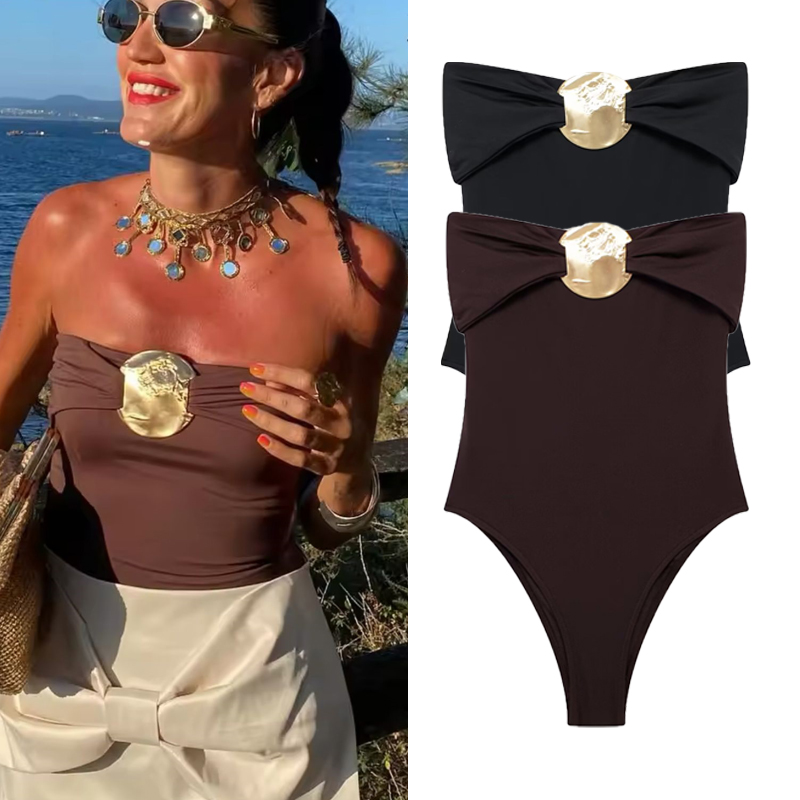 HXAO 2024 Woman Sexy Tops Bow  - مراجعة Body Jewelry Gold وسعره